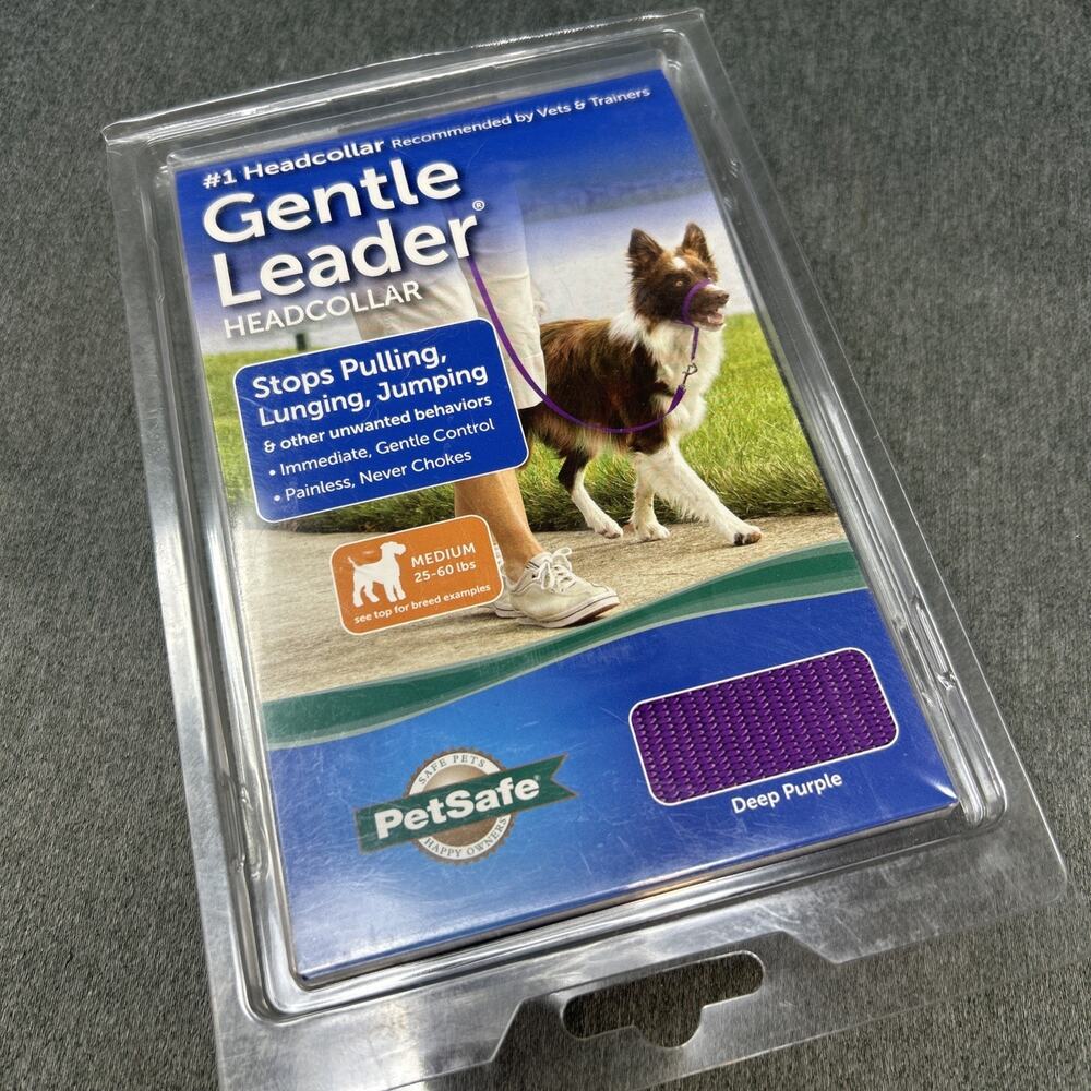 PetSafe Gentle Leader Headcollar Medium 25-60 lbs No-Pull Dog Training PURPLE